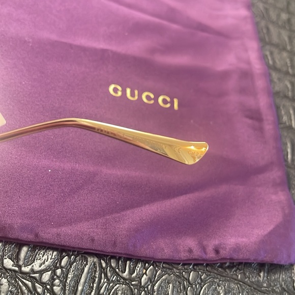 Gucci Havana #GG0226S Sunglasses with Gold Logo GG on side with Gold Frame - Picture 12 of 12